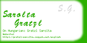 sarolta gratzl business card
